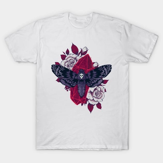 Death Moth Crystal T-Shirt by Jess Adams